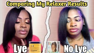 Comparing My Relaxer Results LYE VS NO LYE RELAXERS Am I Switching to NO LYE RELAXERS relaxers [upl. by Cirdahc63]