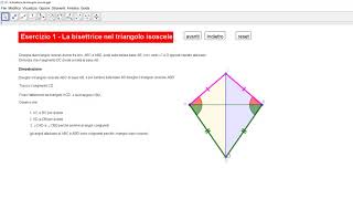 Esercizio n1  la bisettrice di un triangolo isoscele [upl. by Juster]