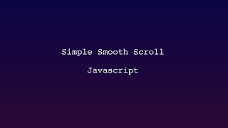 Smooth Scroll  Momentum Scrolling  Vanilla Javascript [upl. by Mathe279]