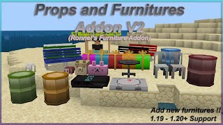 Props And Furnitures Addon V2 Minecraft Addon Showcase [upl. by Volnak508]