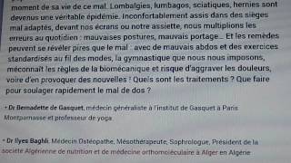 En Finir avec le Mal de Dos 2ème Partie Dr de GASQUET DrBAGHLI [upl. by Anelhtac]