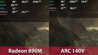 Tomb Raider 2013  Intel ARC 140V vs AMD Radeon 890M iGPU Core Ultra 7 258V vs Ryzen AI 9 HX 370 [upl. by Reiche]