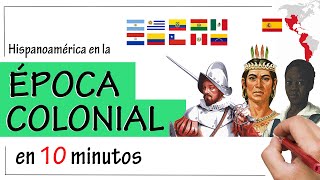 La ÉPOCA COLONIAL en Hispanoamérica  Resumen  Organización Política Económica y Social [upl. by Bobinette306]