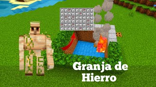 Granja de hierro super facil Minecraft Bedrock 120 [upl. by Harlow188]