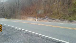 Colebrookdale railroad santas polar bear exprees at manatawny street crossing 112516 [upl. by Gayel]