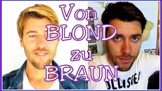 Vorher Nachher Von BLOND zu BRAUN  Das Experiment  Haare färben  tönen [upl. by Cordell]