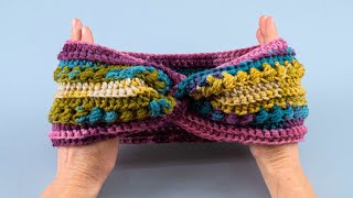 The easiest and fastest crochet XTwist headband [upl. by Vod344]