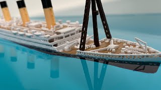 Titanic Model Tested in the Water and Back to Back sinking of Model Ships Britannic Fitzgerald [upl. by Annalise]