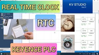 KV Studio Real time clock RTC Keyence PLC with simulation [upl. by Muraida660]