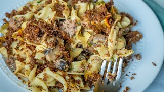 Rachael Rays Beef Stroganoff Casserole [upl. by Aticnemrac]