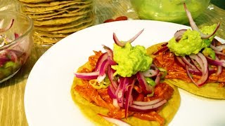 COCINAR TOSTADAS DE COCHINITA PIBIL RICAS Y SABROSAS [upl. by Raye]