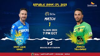 LIVE  Jamaica Tallawahs vs Saint Lucia Kings  CPL 2023 [upl. by Nosiaj]