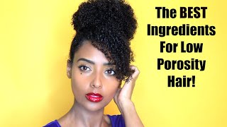 The BEST Ingredients amp Products for Low Porosity Natural Hair amp Hair Tips [upl. by Albur]