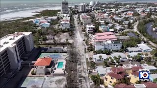 Siesta Key residents cleaning up after Milton grateful storm wasnt worse [upl. by Samara296]