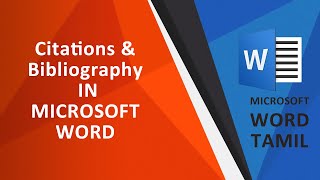 MS Word Tamil  Citations amp Bibliography [upl. by Eemia]