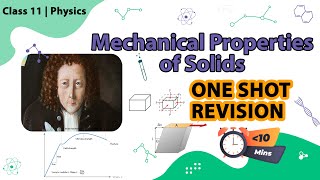 Mechanical Properties of Solids ONE SHOT Revision  Class 11 Physics  Hooke law Elasticity [upl. by Colb]