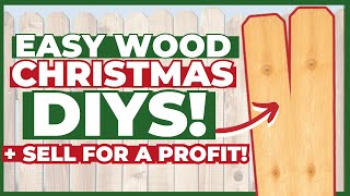 Easy 1Board Wood Christmas DIY Projects To Make  SELL this Holiday💰🌲 Fence Picket DIYs [upl. by Ion]