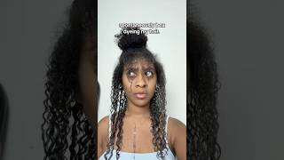 box dyeing my hair at home😳 peekaboodye curlyhair curlyhairstyles 3chair 3bhair hairtutorial [upl. by Geaghan]