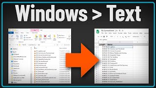 Copy File Names and Windows Explorer Column Details to Text or a Spreadsheet [upl. by Porta]