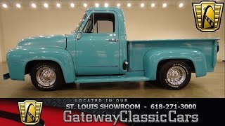 1955 Ford F100  Gateway Classic Cars St Louis  6313 [upl. by Haskel]