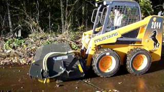 Skid Steer Broom Bucket  WHITES Buckets amp Attachments [upl. by Vinna]