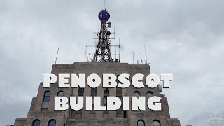 Historic Penobscot Building  Downtown Detroit Michigan 4K Drone Video [upl. by Sill533]