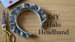 Sinamay Plaited Halo Headband Fascinator DIY tutorial  Millinery padded Silver Hairband [upl. by Arlene]