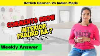 Hettich Hinges  German Made vs Indian Made  Comments Show  W01  Tamil  Kitchen Cabinet [upl. by Ujawernalo21]