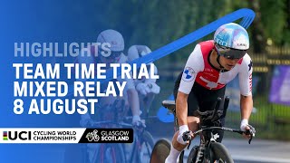 Road Mixed Team Time Trial Relay Highlights  2023 UCI Cycling World Championships [upl. by Reltuc219]