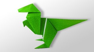 Easy Origami for kids  How to make Origami Dinosaur [upl. by Karylin861]