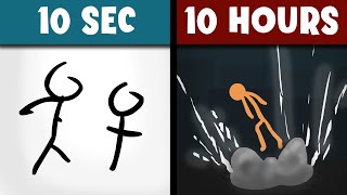 Animating a STICK FIGHT in 10 Seconds vs 10 Hours [upl. by Kutzer]