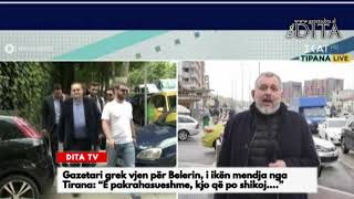 Gazetari grek vjen për Belerin i ikën mendja nga Tirana “E pakrahasueshme kjo që po shikoj…” [upl. by Kcirb]