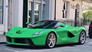 GREEN Ferrari LaFerrari in London [upl. by Rogozen]