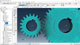 Abaqus Tutorial Modeling and Analysis of spur gear using Abaqus [upl. by Oalsecnew]