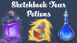 Sketchbook Tour  Mes potions [upl. by Nehcterg480]