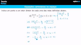 Equações Cartesianas da Reta  Ponto e Vetor Diretor [upl. by Shelbi]