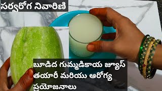 బూడిద గుమ్మడికాయ జ్యూస్health benefits of budida gummadi juiceAsh gourd juiceIshaniVlogs [upl. by Vijnas]