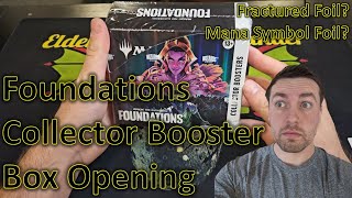 Mana Symbol Foiling is CRAZY Super Fun Box Opening  Foundations Collector Booster Box Unboxing [upl. by Piks]