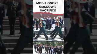 watch  Indian PM Modi Commemorates Fallen Soldiers At Moscow Memorial [upl. by Dragoon]