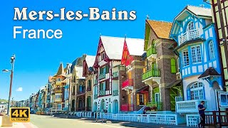 Mers les Bain France  A Unique Architectural Village and Colorful Beachfronts  4K UHD [upl. by Og828]