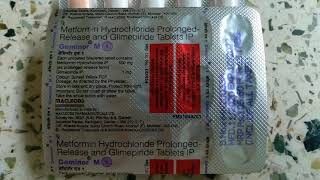 Glimepiride and Metformin Hydrochloride tablets  Geminor M1 tablet [upl. by Pachston]