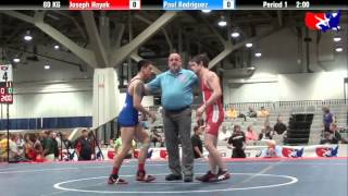 Joseph Hayek vs Paul Rodriguez at 2013 Junior Nationals  FILA  GR [upl. by Assiroc]