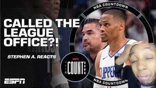 Stephen A calls Russell Westbrook’s behavior ‘APPALLING’ and ‘INEXCUSABLE’ NBA CountdownReaction [upl. by Eniahpets]