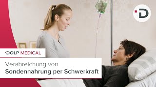 Verabreichen von Sondennahrung per Schwerkraft über eine Magensonde  PEGSonde [upl. by Sibel]