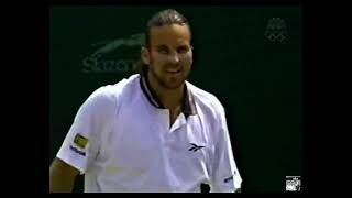 Wimbledon 1999 Semifinal  Andre Agassi 4 vs Patrick Rafter 2 [upl. by Mccreery492]