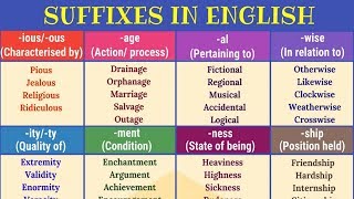 30 Super Useful Suffixes to Increase Your English Vocabulary [upl. by Hannan355]