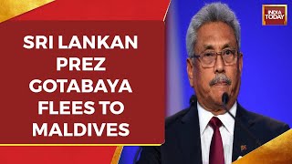 Sri Lankan President Gotabaya Rajapaksa Flees To Maldives Amid Economic Turmoil In Island Nation [upl. by Tamar465]