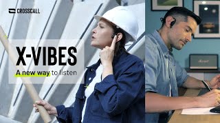 New CROSSCALL XVIBES  A new way to listen  Bone conduction Bluetooth Headset [upl. by Eninej]