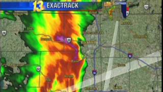 Tornado hits TV station Rockford IL May 22 2011 [upl. by Senskell]