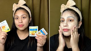 Facial at home in just ₹40  Affordable products [upl. by Jamaal605]